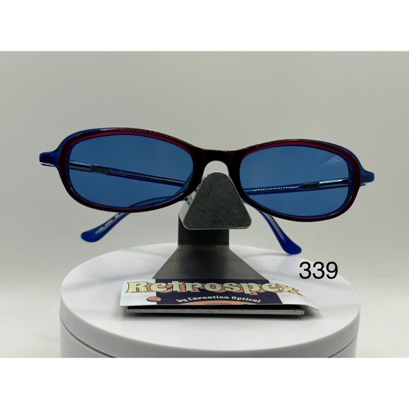 Vintage Y2K Sunglasses NOS 2000s Blue Lens Candies Glean Red & Blue Zyl Frame main image 8